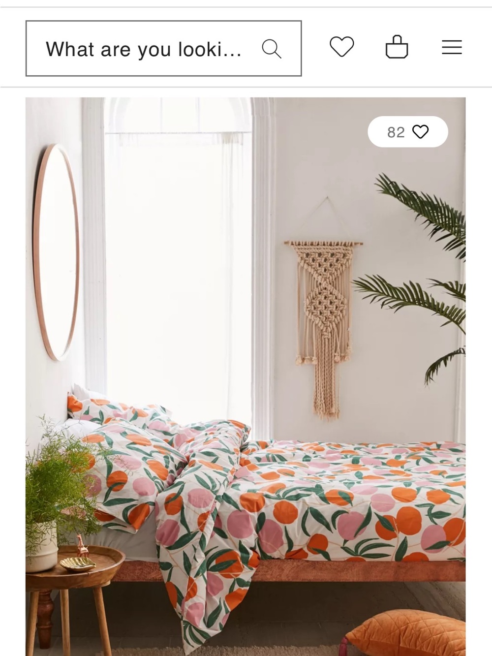 Amber Ibarreche x Urban Outfitters Peaches Duvet Cover Set Full/Queen